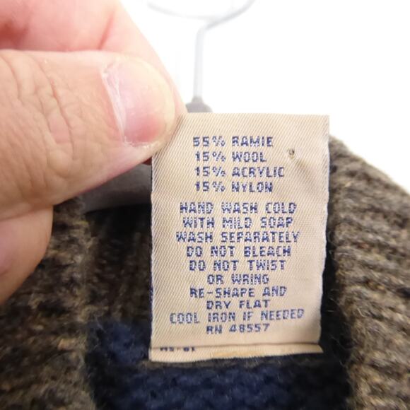 VTG High Sierra Sweater Mens SZ M Wool Blend 1/4 Zip Fair Ilse Nordic Cozy - Picture 8 of 10